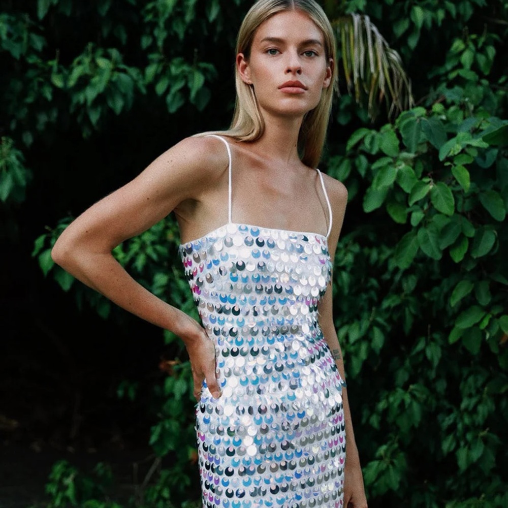 The New Arrivals Ilkyaz Ozel Phoenix dress in Hawaiian gardenia